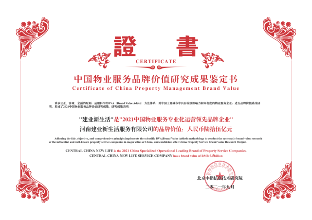 建业集团斩获十余项行业殊荣