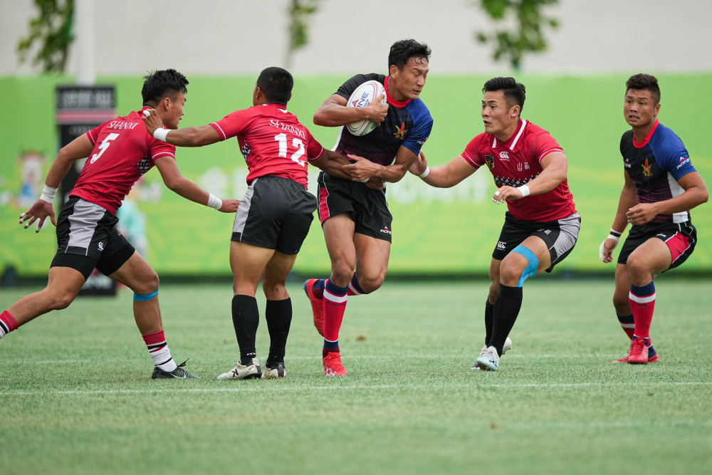 (全运会)七人制橄榄球——男子小组赛:陕西队胜山西队