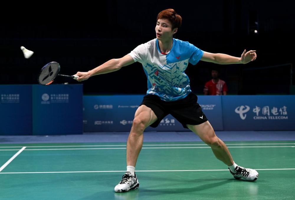 来源:新华网 当日,在西安举行的第十四届全运会羽毛球男子单打半决赛