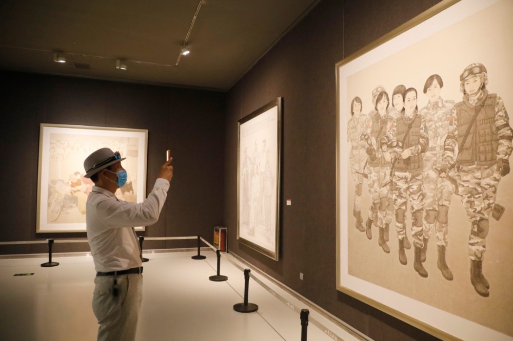 中原画风河南省优秀美术作品山东展在山东美术馆开展