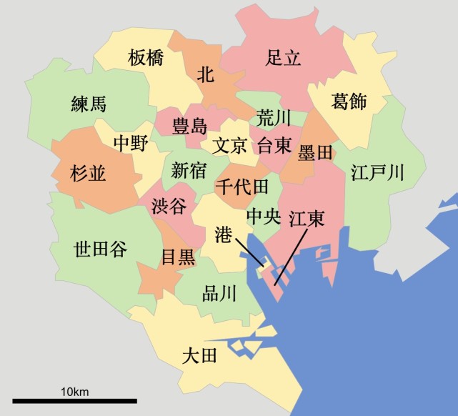 东京23区红黑榜,没想到天皇住的地方治安这么差!