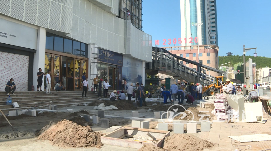 中天街改造进入收尾阶段,临街面今日验收!
