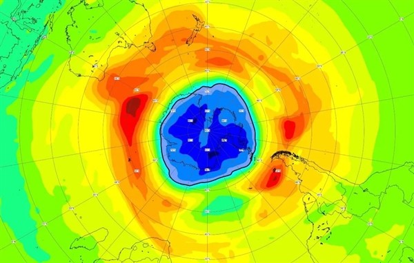 南極臭氧空洞異常增大面積已超南極洲