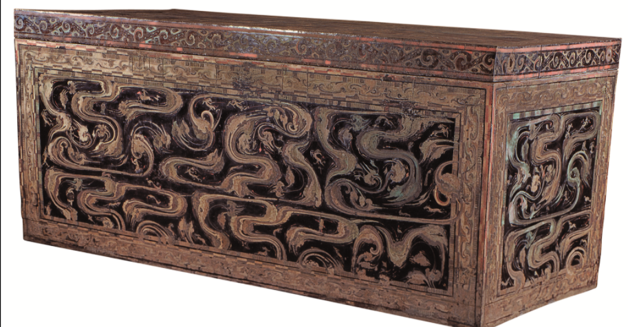 马王堆漆棺:黑地彩绘棺_腾讯新闻