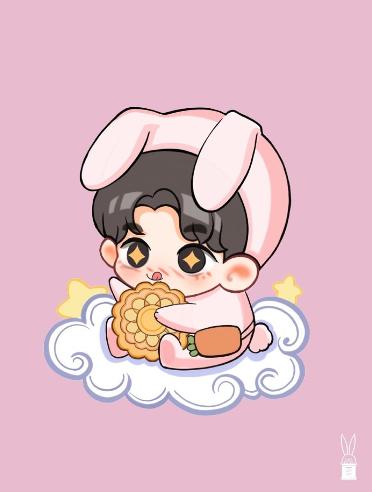 肖战饭绘q版月饼合集67这么可爱的月饼我一口吃能三个