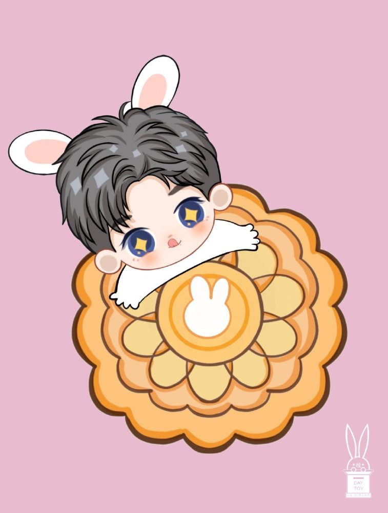 肖战饭绘q版月饼合集67这么可爱的月饼我一口吃能三个