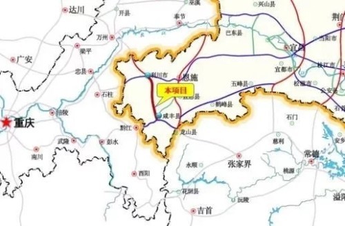 奉节至利川高速规划图图片