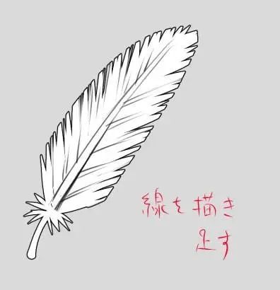 板绘教程——简单的绘制一根羽毛的技巧