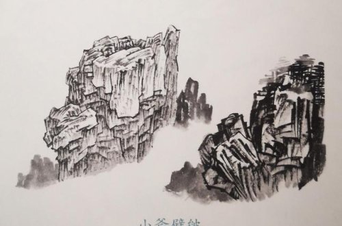 浅谈国画山石结构皴法及设色技巧全是干货值得收藏