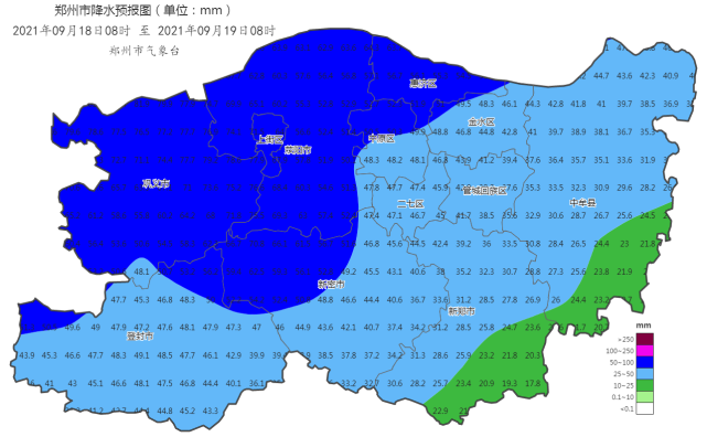郑州降雨分布图图片