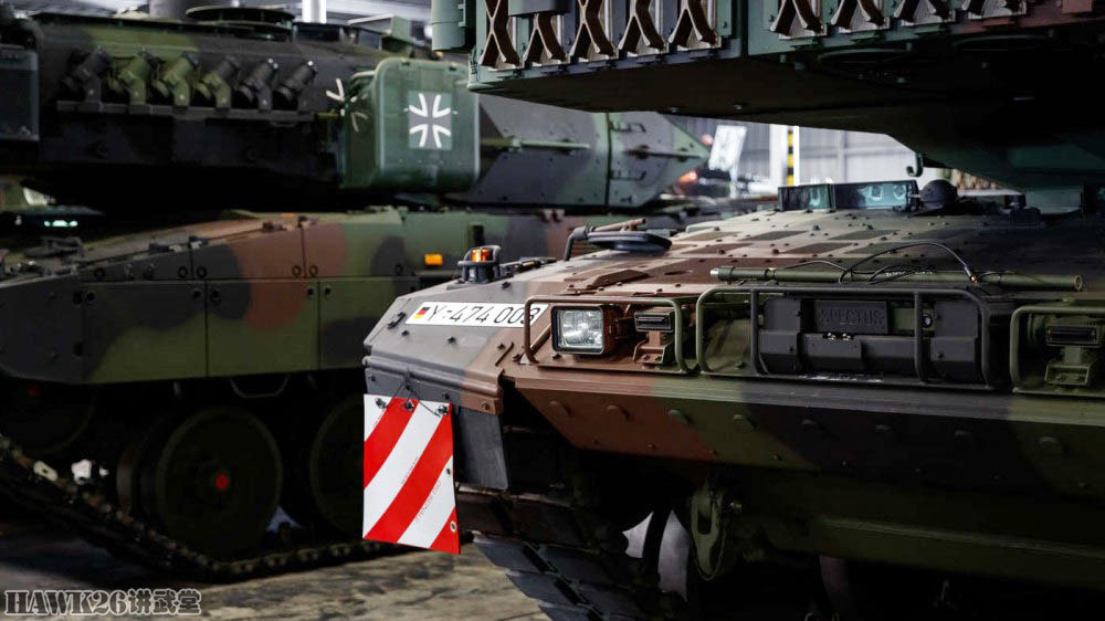 德军接收首批14辆豹2a7v主战坦克新车体老炮塔数量将达205辆