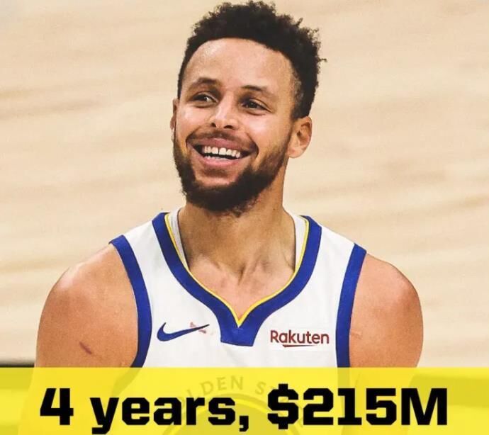 库里 NBA球员年薪档次！顶薪不足4％，超72％的球员在喊穷