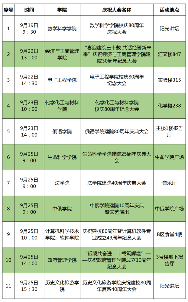 黑龙江大学80周年校庆日程正式发布