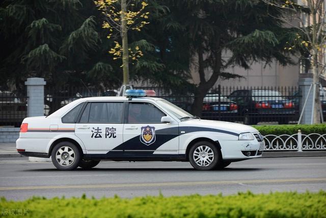 看到警車上有些噴印的是