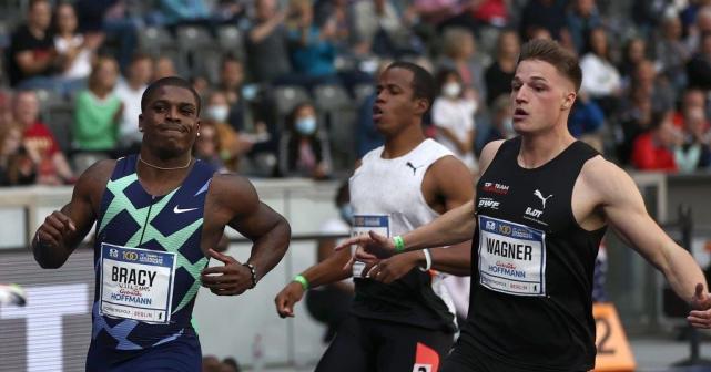 9秒95,28岁美国短跑名将柏林赛百米夺冠 个人最佳慢苏炳添0.02秒