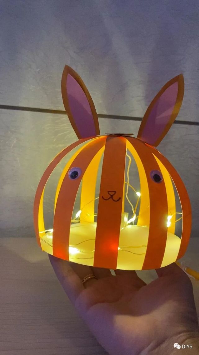 中秋节手工diy可爱又漂亮的兔子灯笼
