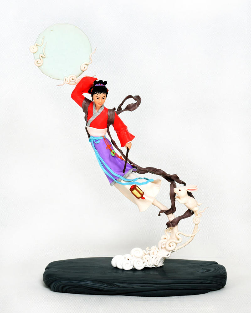 非遗贺中秋面塑嫦娥奔月绝美身姿长留人间