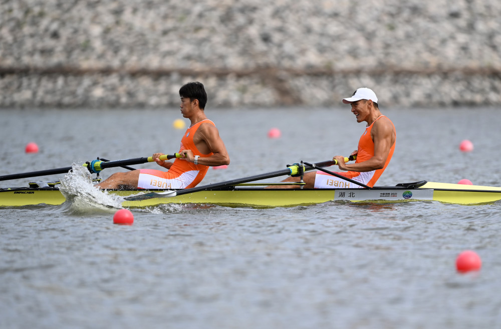 全运会赛艇男子双人单桨无舵手决赛赛况