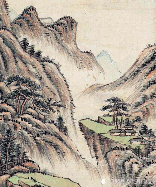 学习黄公望画风,描绘天然妙景,王原祁绘《仿古山水》_腾讯新闻