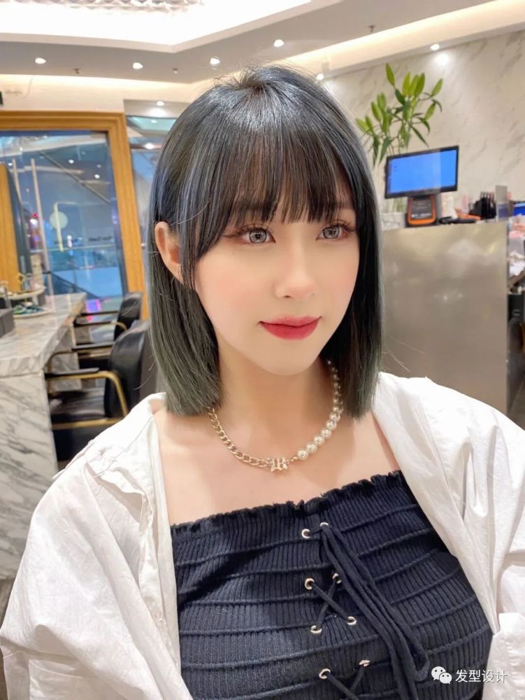 "法式流苏染短发",爆美.