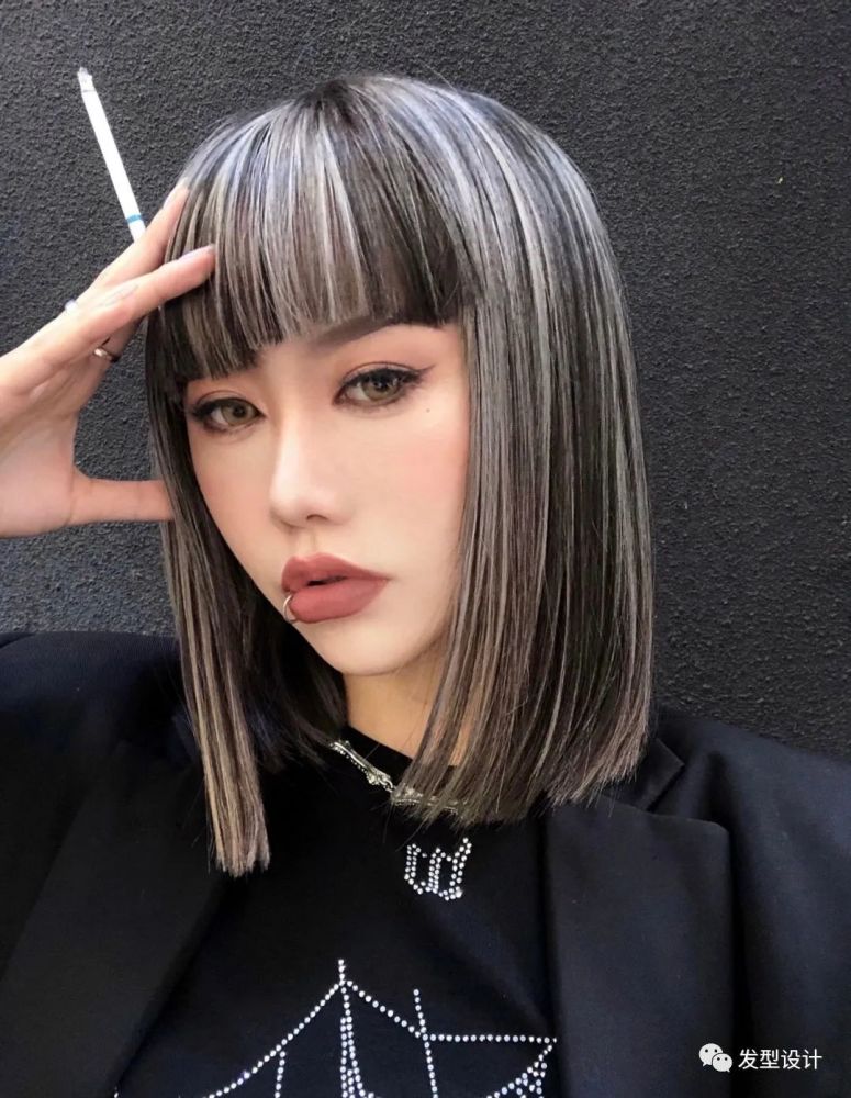 "法式流苏染短发",爆美.