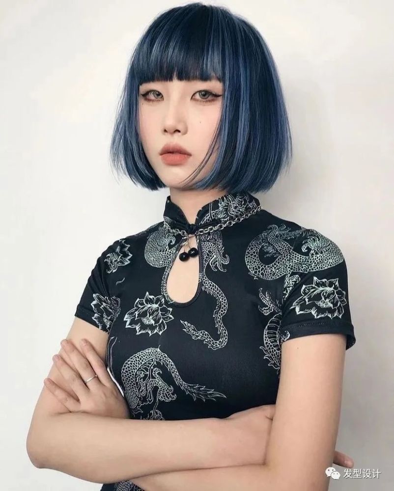 "法式流苏染短发",爆美.