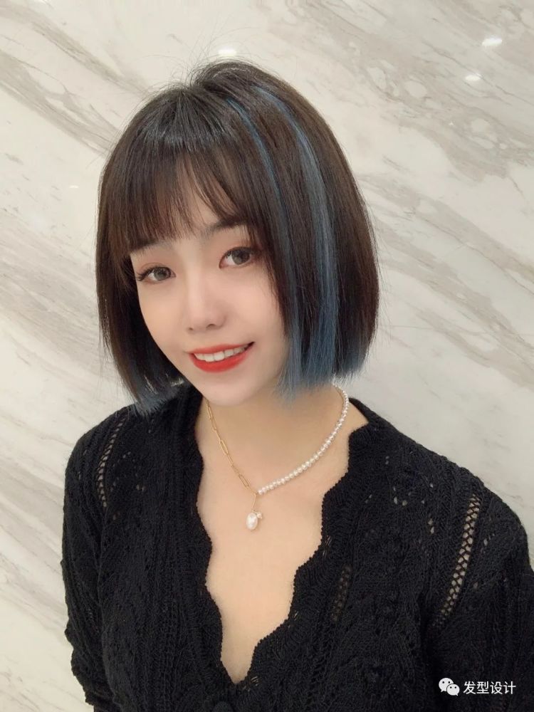 "法式流苏染短发",爆美.