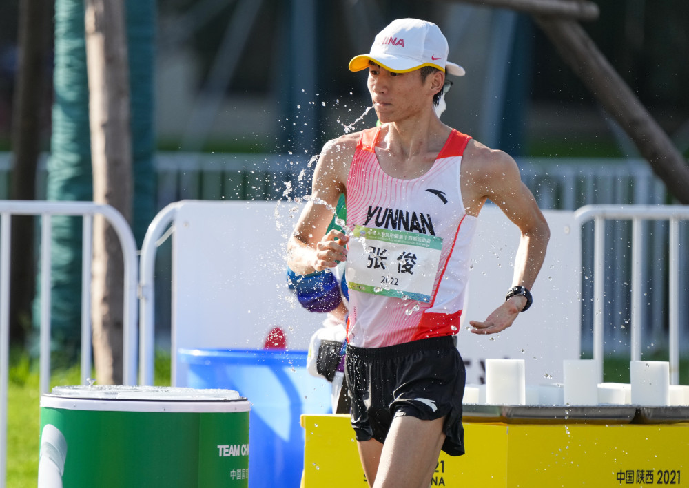 全运会田径张俊获男子20公里竞走冠军