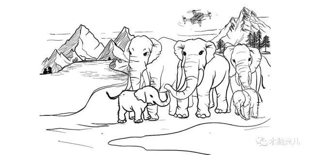 漫画《笨笨,象往昆明》中的一幅.