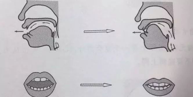 注意u和i的发音时间较短,a的发音时间较长.3.归音到i的唇形2.