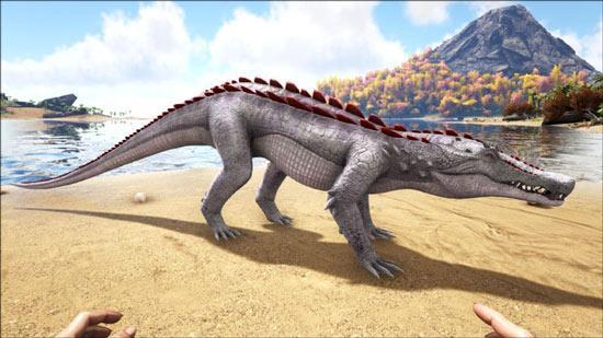 steam生存游戏排行榜方舟生存进化主播展示帝鳄驯养技巧