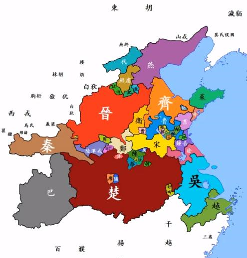 吴楚战争之前天下的争霸主要发生于两个实力最强的诸侯国,晋国和楚国