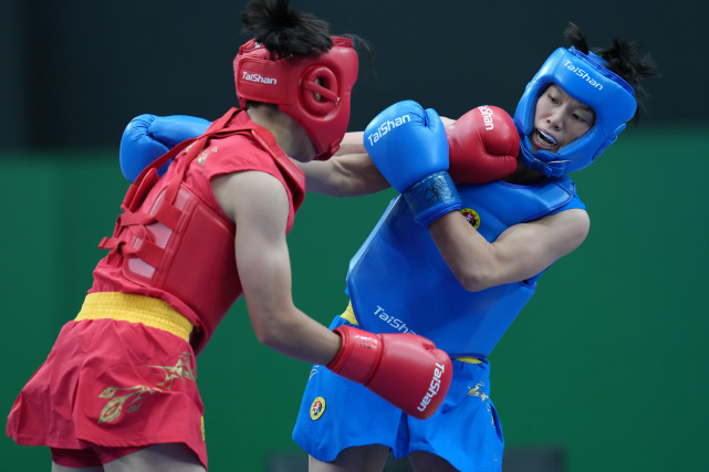 全运会武术散打女子团体18决赛赛况