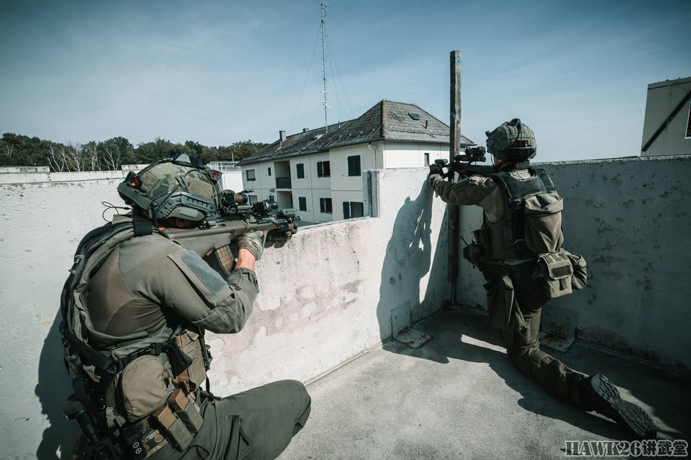 奥地利陆军精锐部队进行城镇作战演习 烟雾手榴弹发挥重要的作用