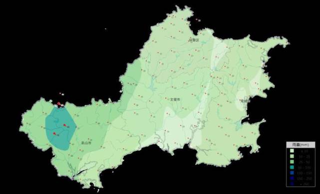 截至20日21時威海平均降水189毫米