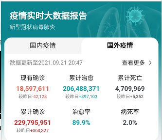 最新疫情信息2021年9月21日