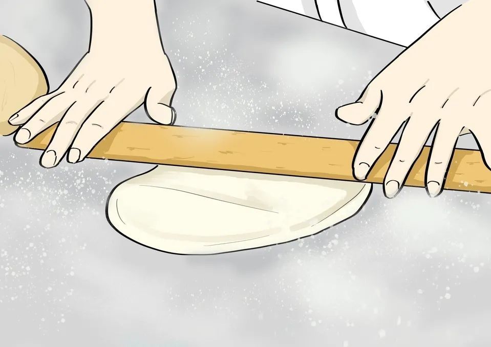 进行二次揉面加工给机器搅拌好的面确保口味纯正一致对调配好的月饼