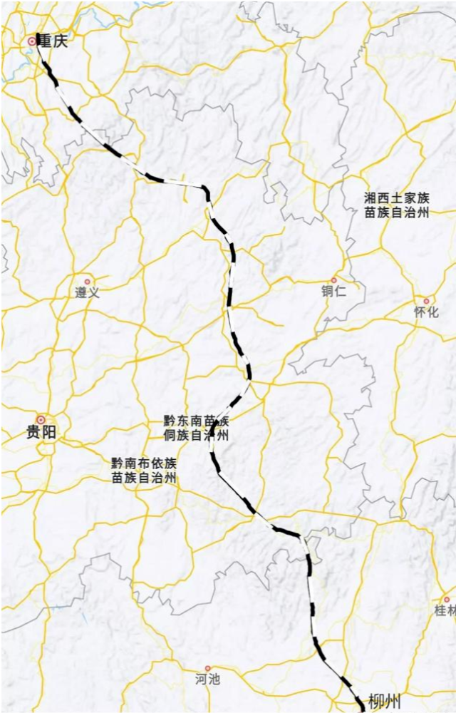 重慶涪陵至廣西柳州鐵路走向以及規劃路線黔桂該如何推進