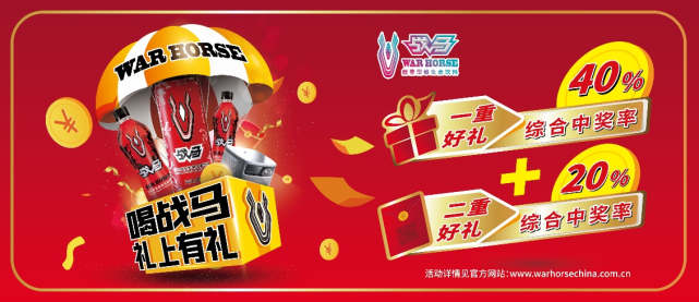 战马,礼上有礼"罐装/瓶装促销装产品,发现拉环/瓶盖上印有指定中奖字
