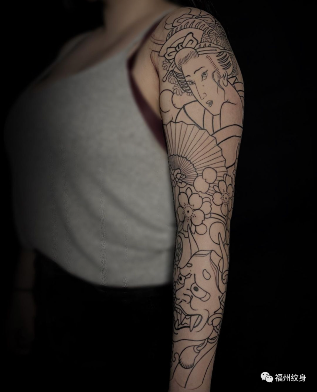 花臂纹身图案高清b