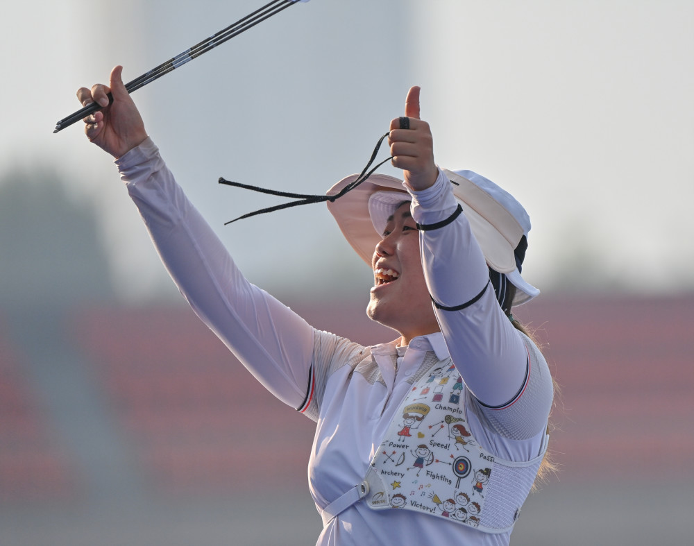 全运会射箭女子反曲弓个人决赛上海队吴佳欣夺冠