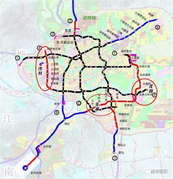 南寧地鐵交通的完善,依目前地鐵規劃建設來看,規劃中的4號線延長線和6