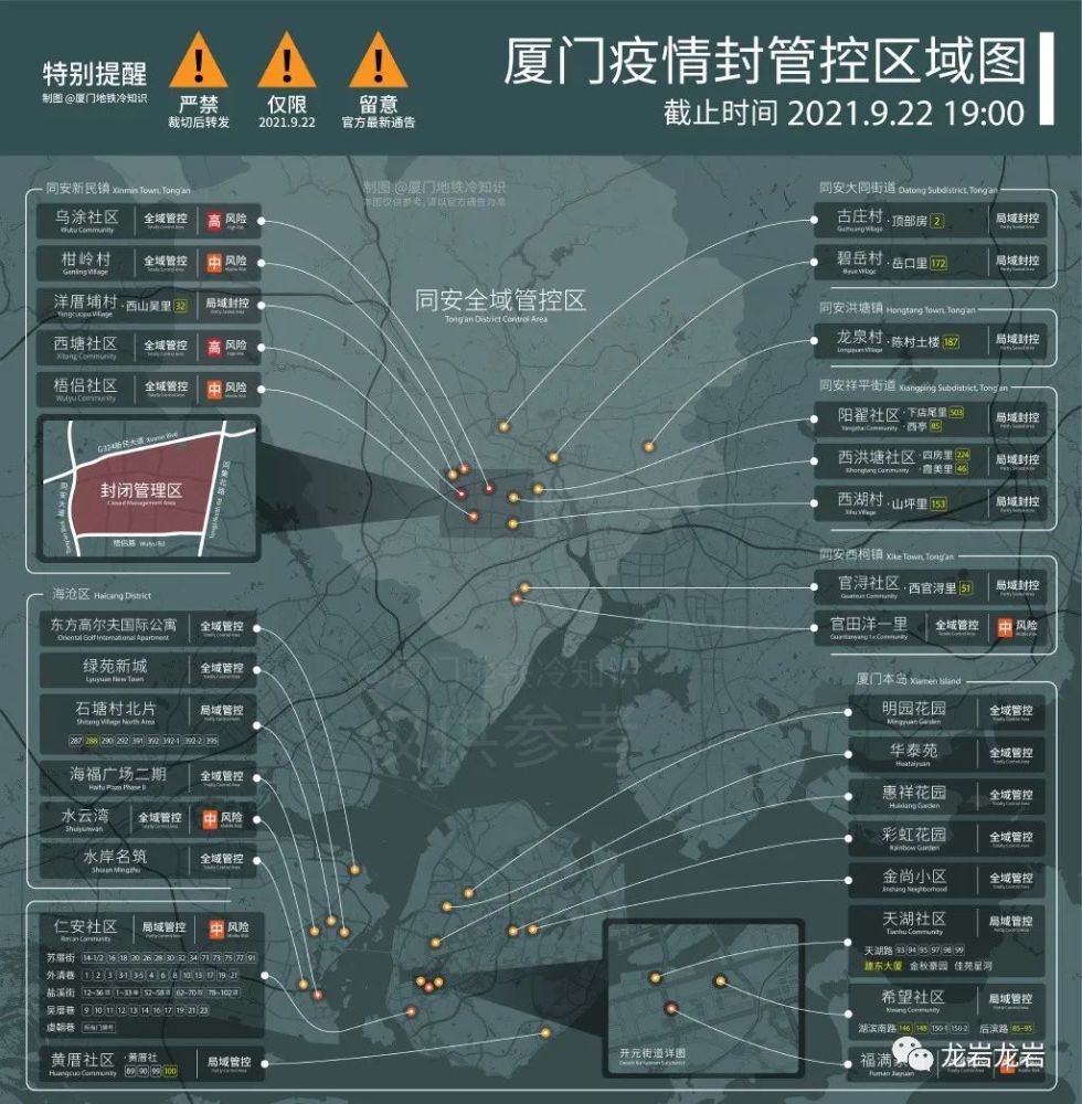 厦门累计194例,4个高风险地区…龙岩发布《关于新冠肺炎疫情防控法律