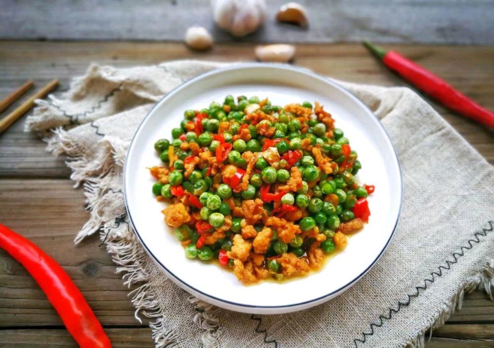 豌豆炒肉末学会这样做,口感鲜香嫩爽可口,入味又好吃