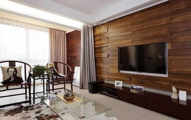 奇葩老公不顾全家反对,用地板做电视背景墙,装完我们看傻了!