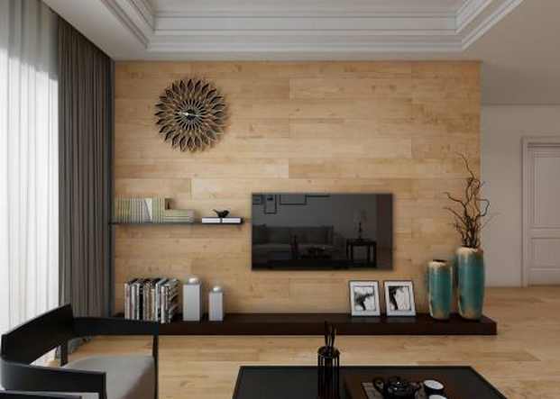 奇葩老公不顾全家反对,用地板做电视背景墙,装完我们看傻了!