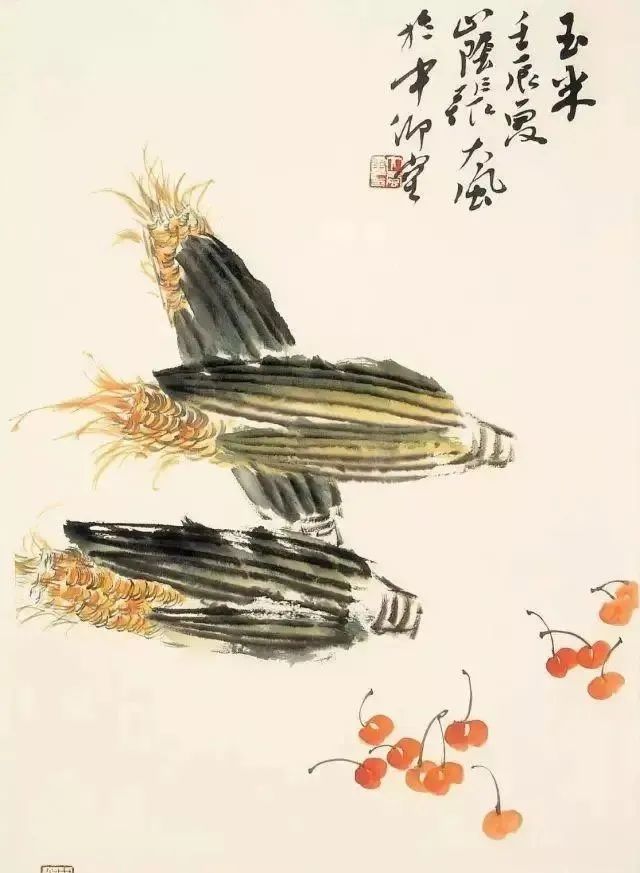蔬果国画入门:玉米的画法