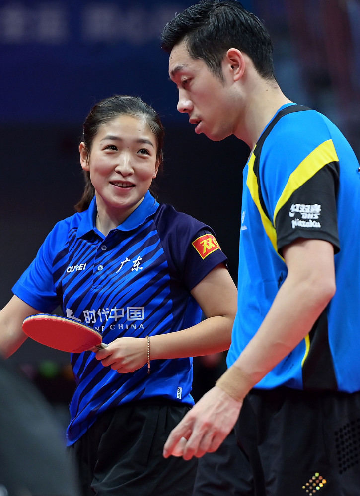 全运会乒乓球混合双打许昕刘诗雯晋级决赛