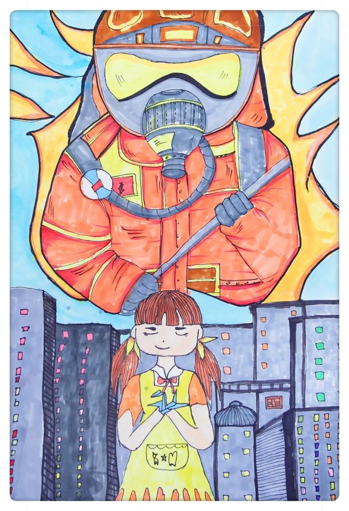 "童心绘消防"2021江北区消防绘画及作文作品展播