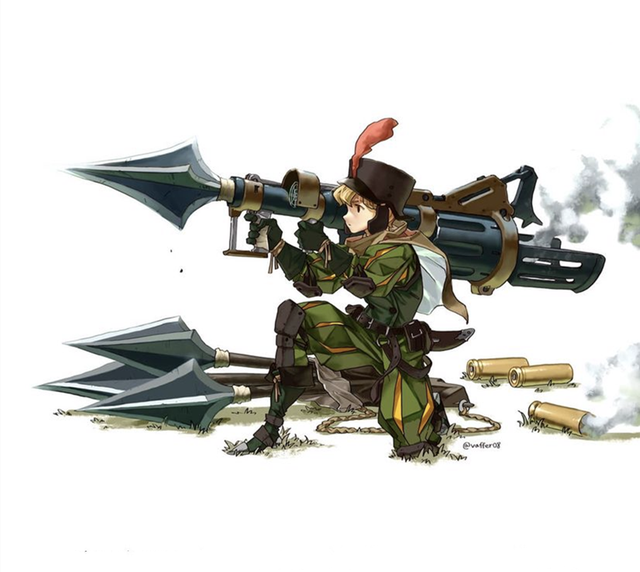 动漫中女孩子拿枪炮战斗更加受欢迎有种强烈的反差萌